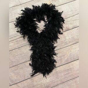 Black feather boa wrap